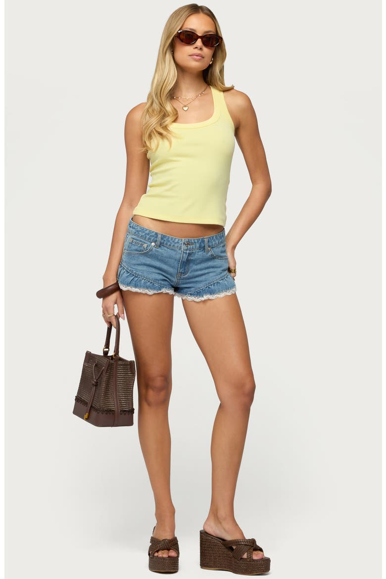 Harlowe Racerback Rib Tank, Alternate, color, YELLOW