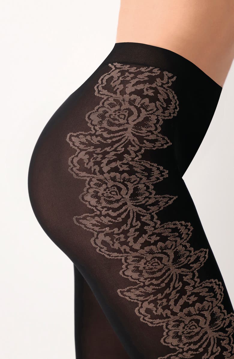 Oroblu I Love Italy Art Tights, Alternate, color, Roma