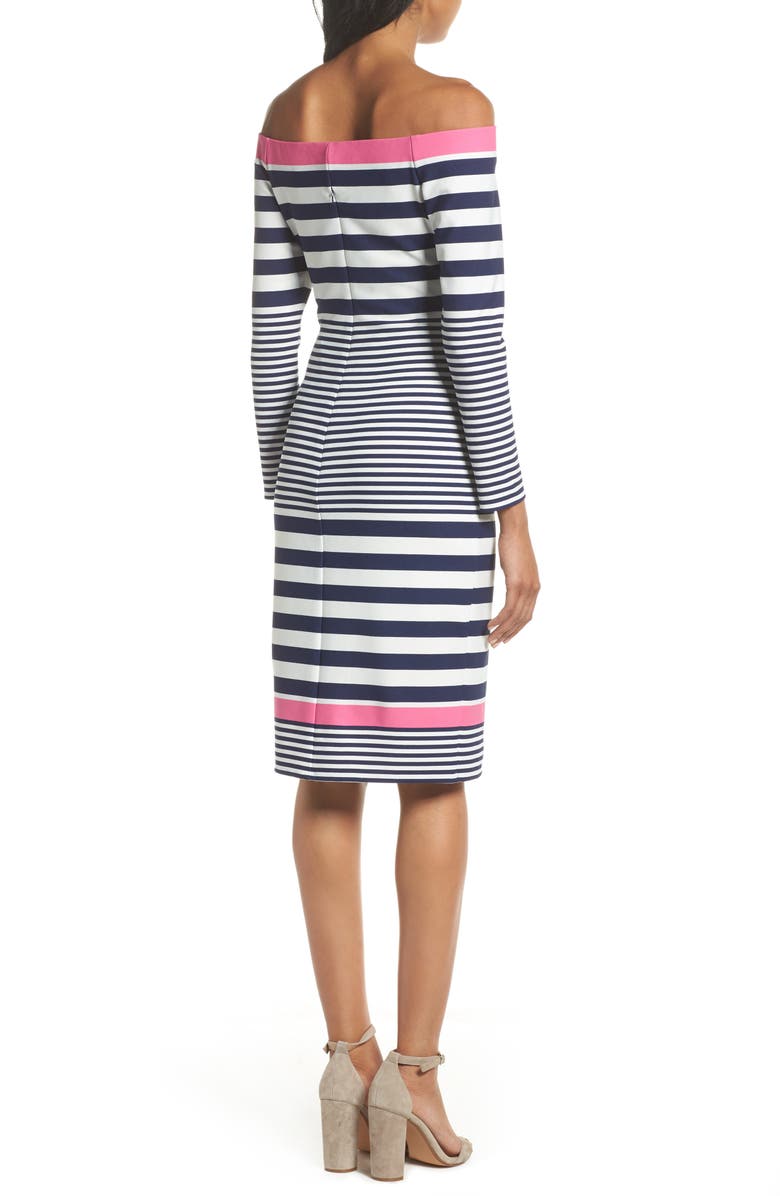 Eliza J Off the Shoulder Sheath Dress, Alternate, color, 