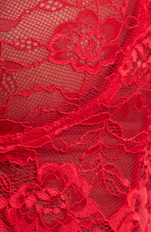 Coquette Lace Longline Bralette In Red