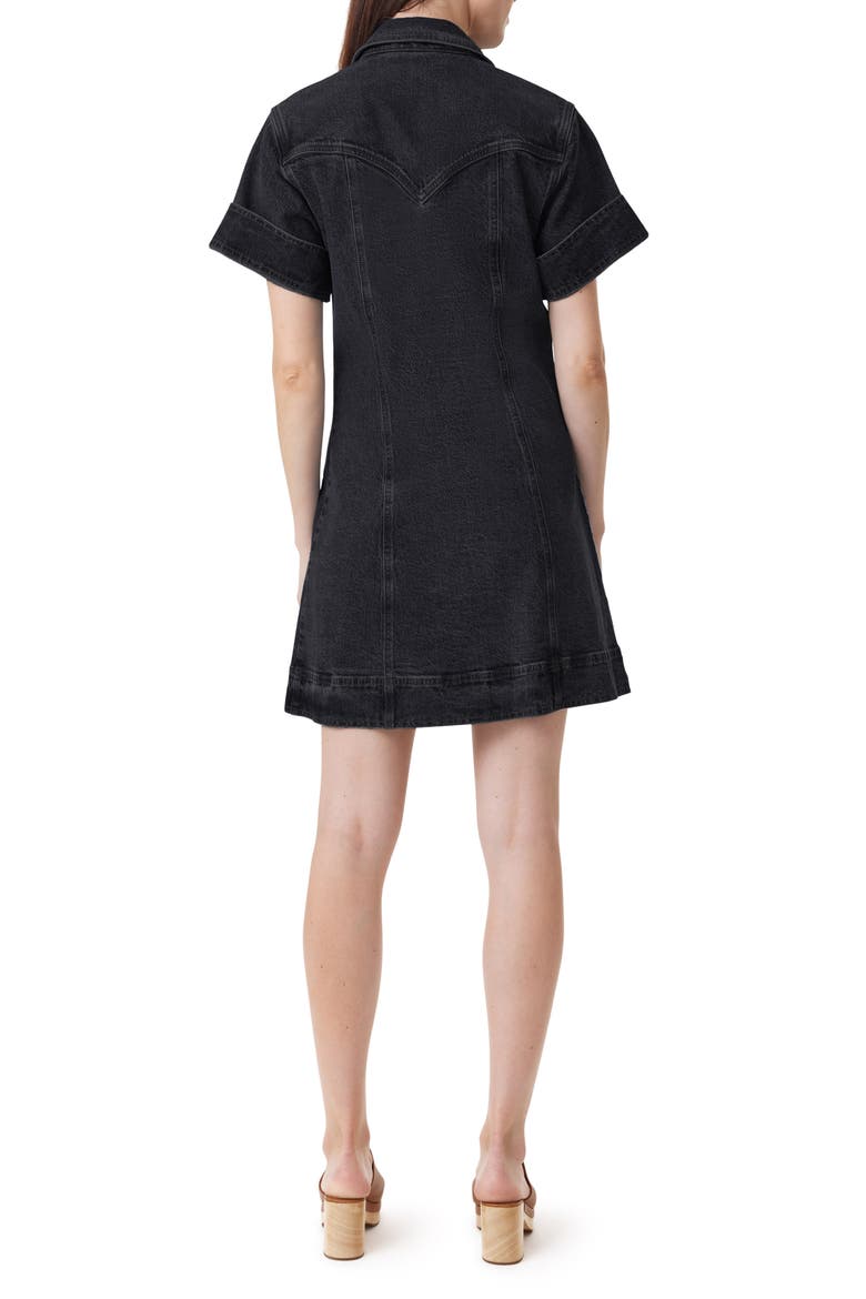 Stretch Denim Shirtdress, Alternate, color, VINTAGE BLACK