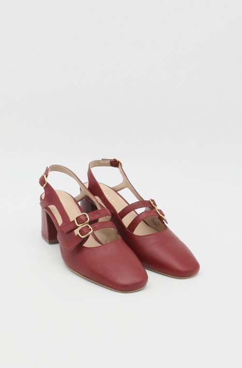 Stivali New York Marie Mary Janes Womens Shoes In Red