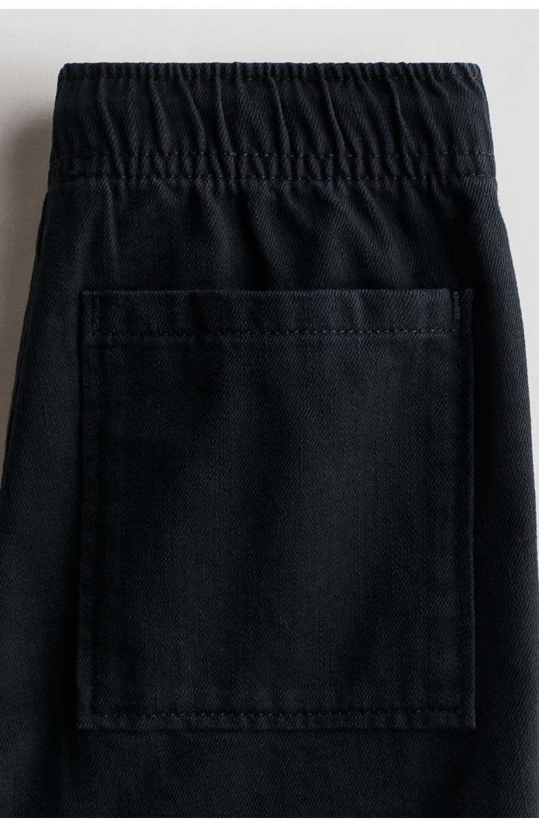 H&M Cotton Twill Joggers, Alternate, color, Black