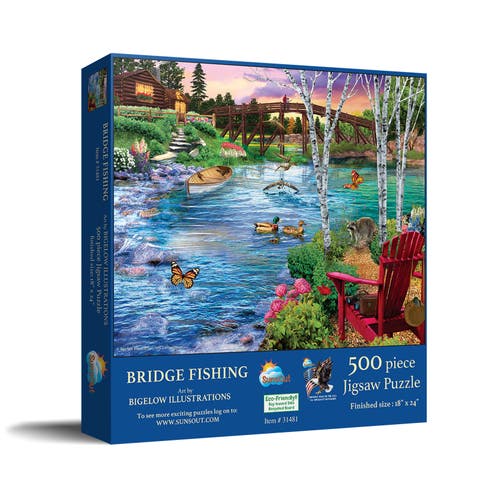 Bridge Fishing 500 piece Jigsaw Puzzle for Adults