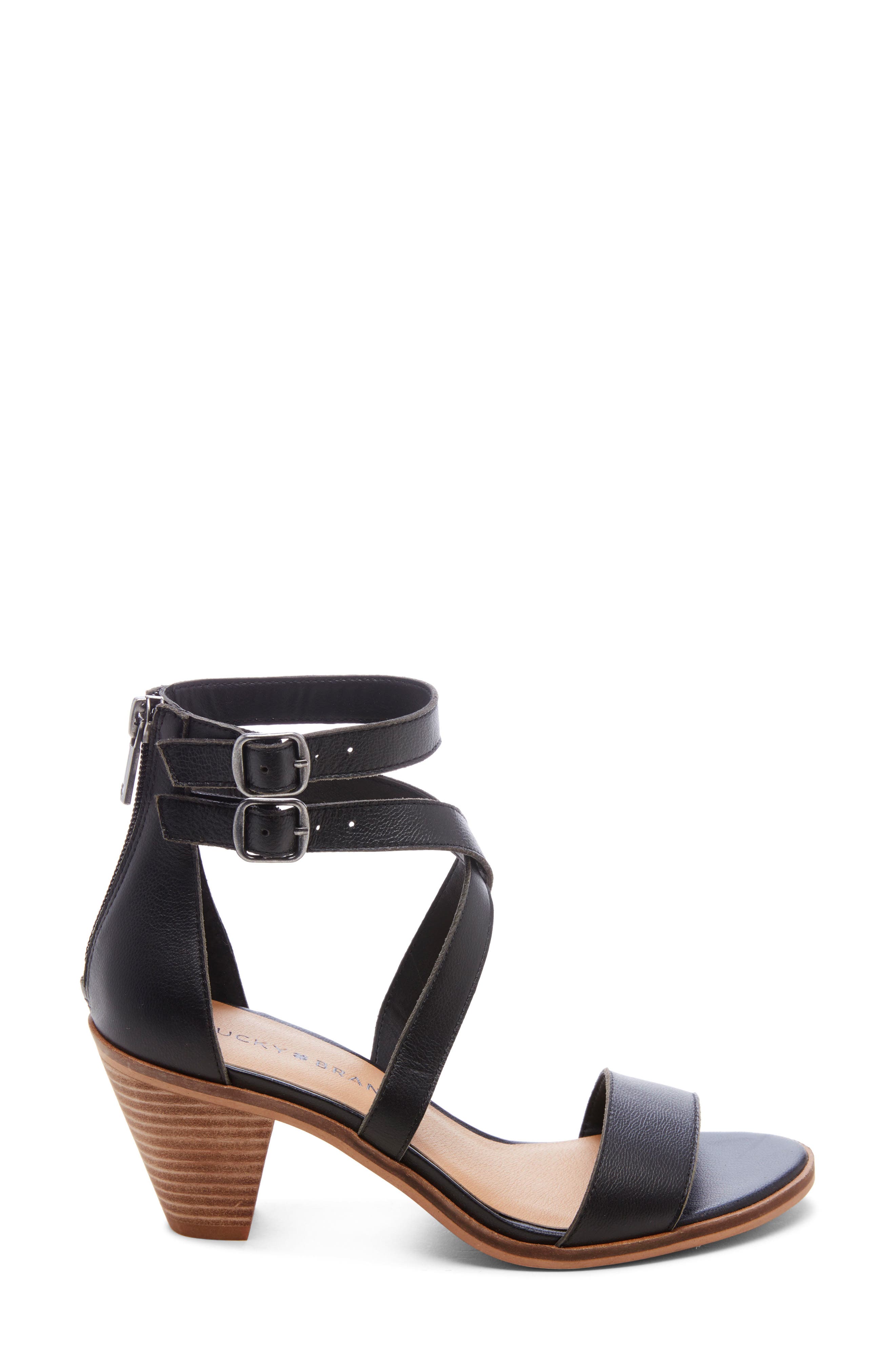 Ressia Double Ankle Strap Sandal, Alternate, color, BLACK 01