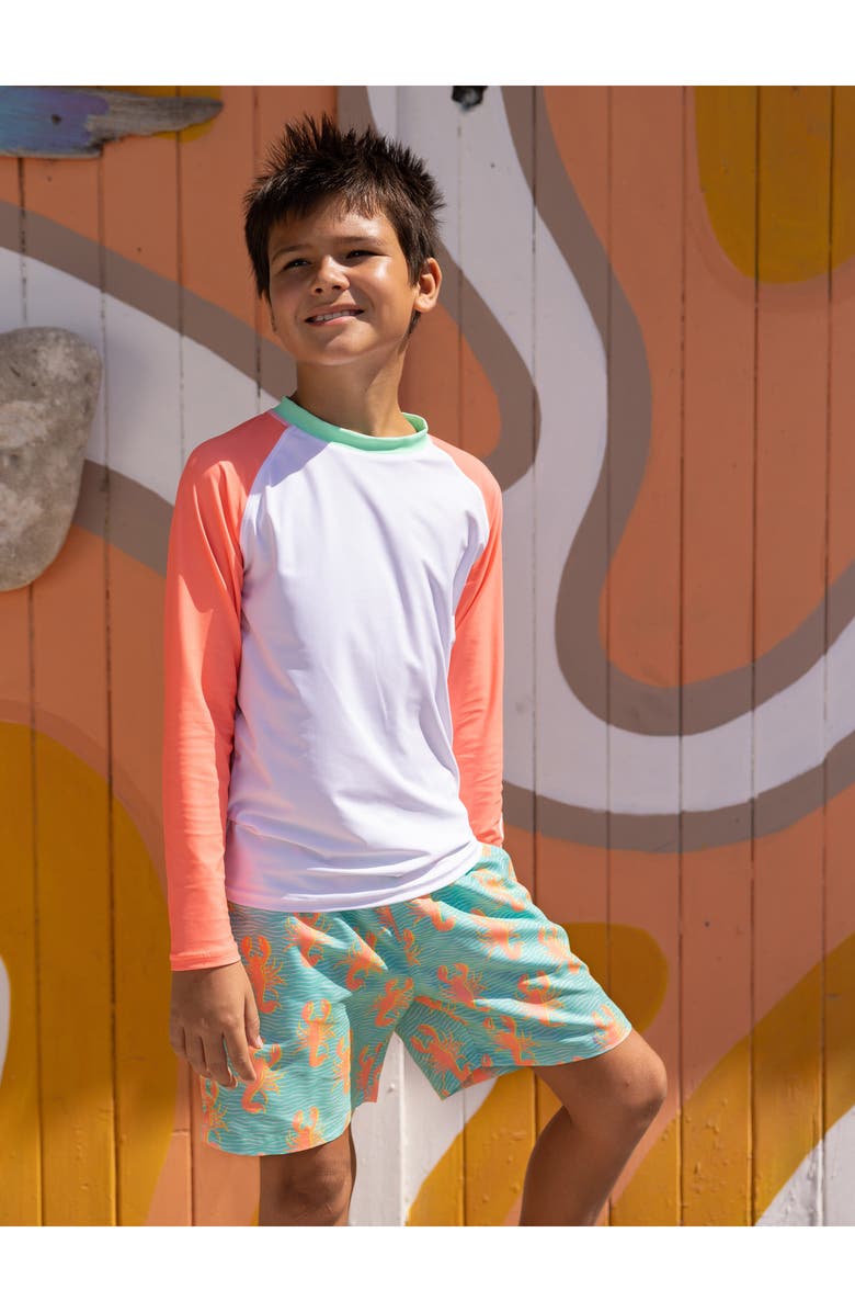 Snapper Rock Kids' Colorblock Long Sleeve Rashguard Top, Alternate, color, 