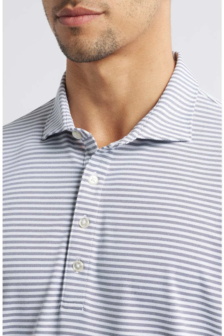 Stetsons Stripe Performance Jersey Polo, Alternate, color, NAVY