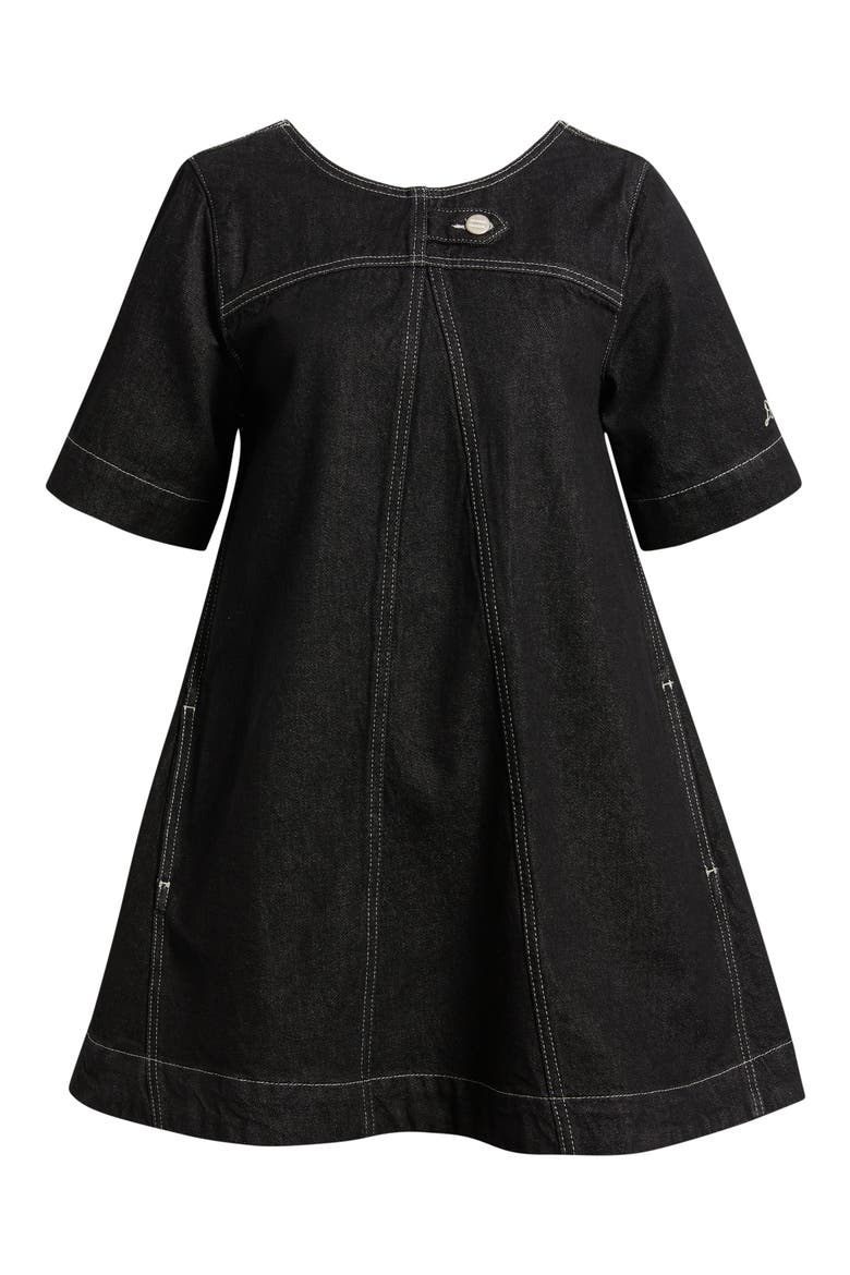 Bridget Organic Cotton Denim Minidress, Alternate, color, BLACK