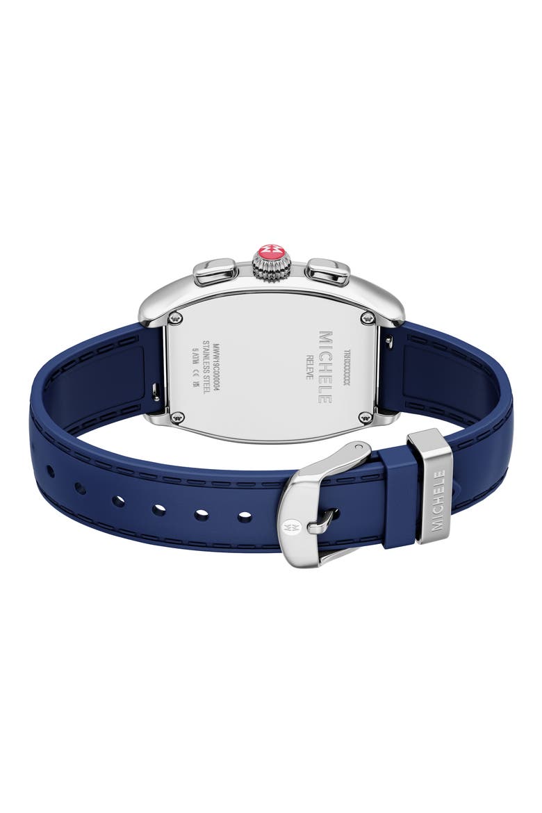 Releve Sport Silicone Strap Watch, 35mm, Alternate, color, SILVER