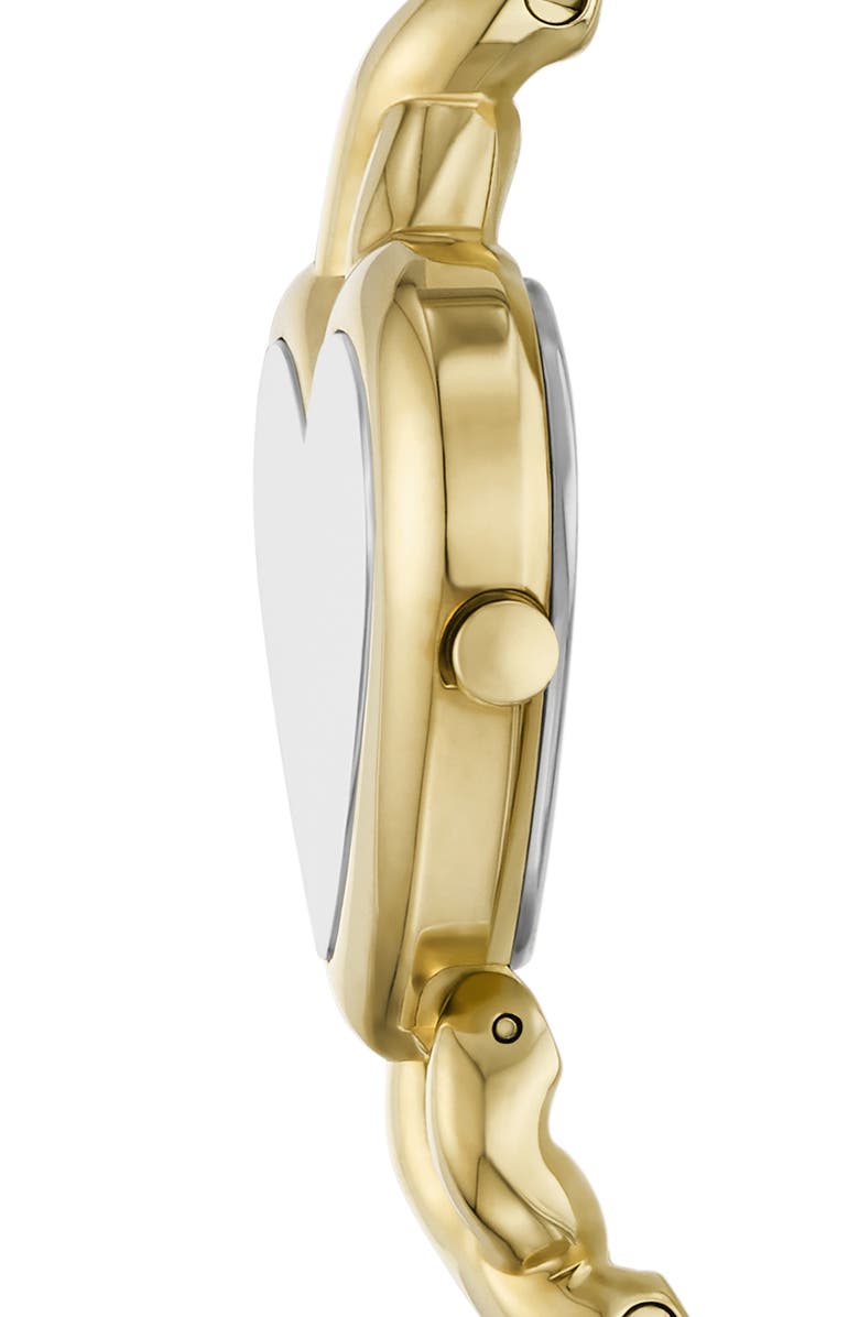 Kate Spade New York monroe heart bracelet watch, 30mm x 27mm, Alternate, color, Gold