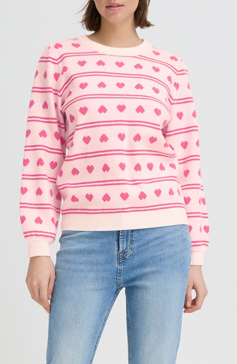 Ihbrielle Jacquard Heart Sweater