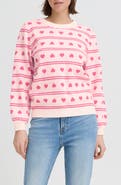 ICHI Ihbrielle Jacquard Heart Sweater