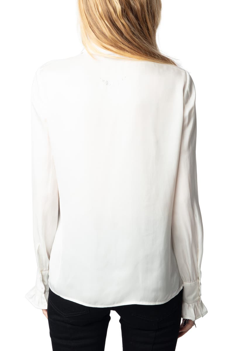 Zadig & Voltaire Thely Satin Shirt, Alternate, color,