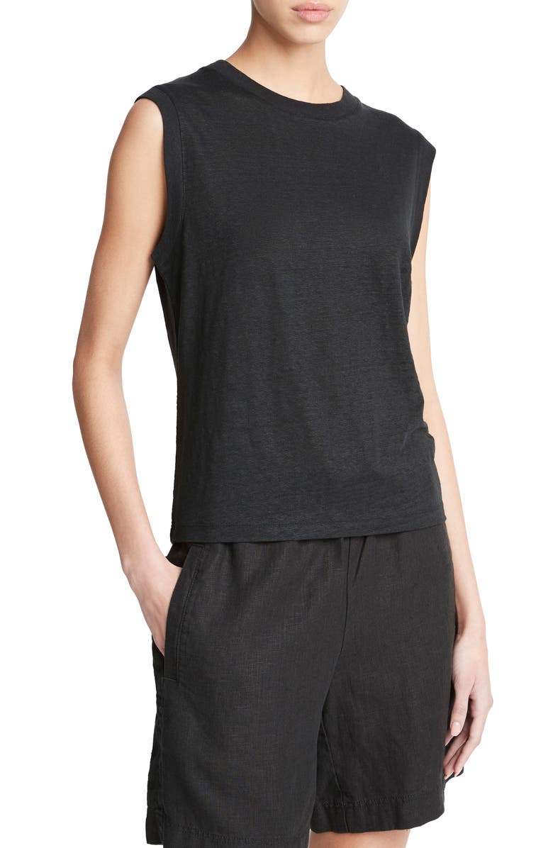 Vince Linen Muscle Tee, Alternate, color,