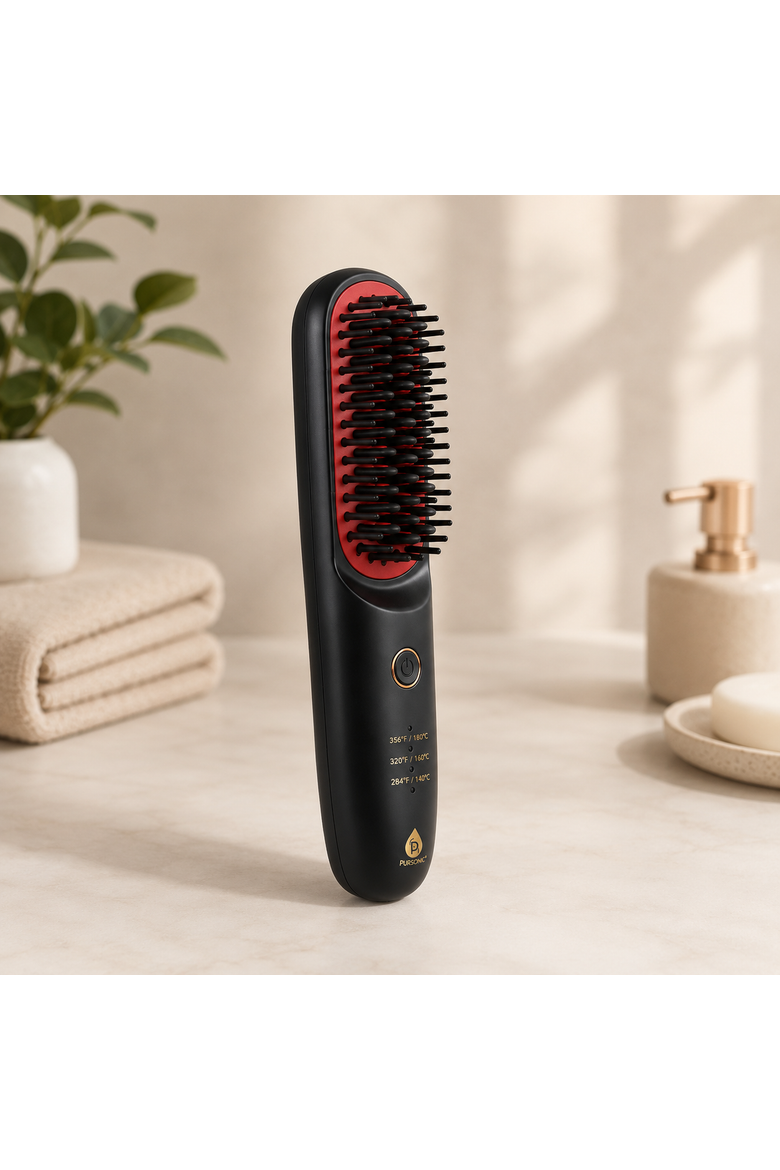 Modern Velvet Heated Hair Straightener, Alternate, color, Black