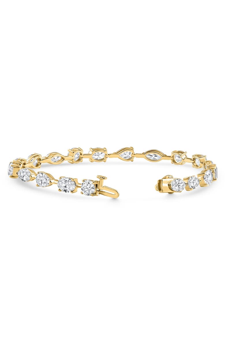 Bliss Diamond 5Ct Mixed Cut Diamond Tennis Bracelet 7" 14k Gold Lab Grown, Alternate, color, 14K Yellow Gold