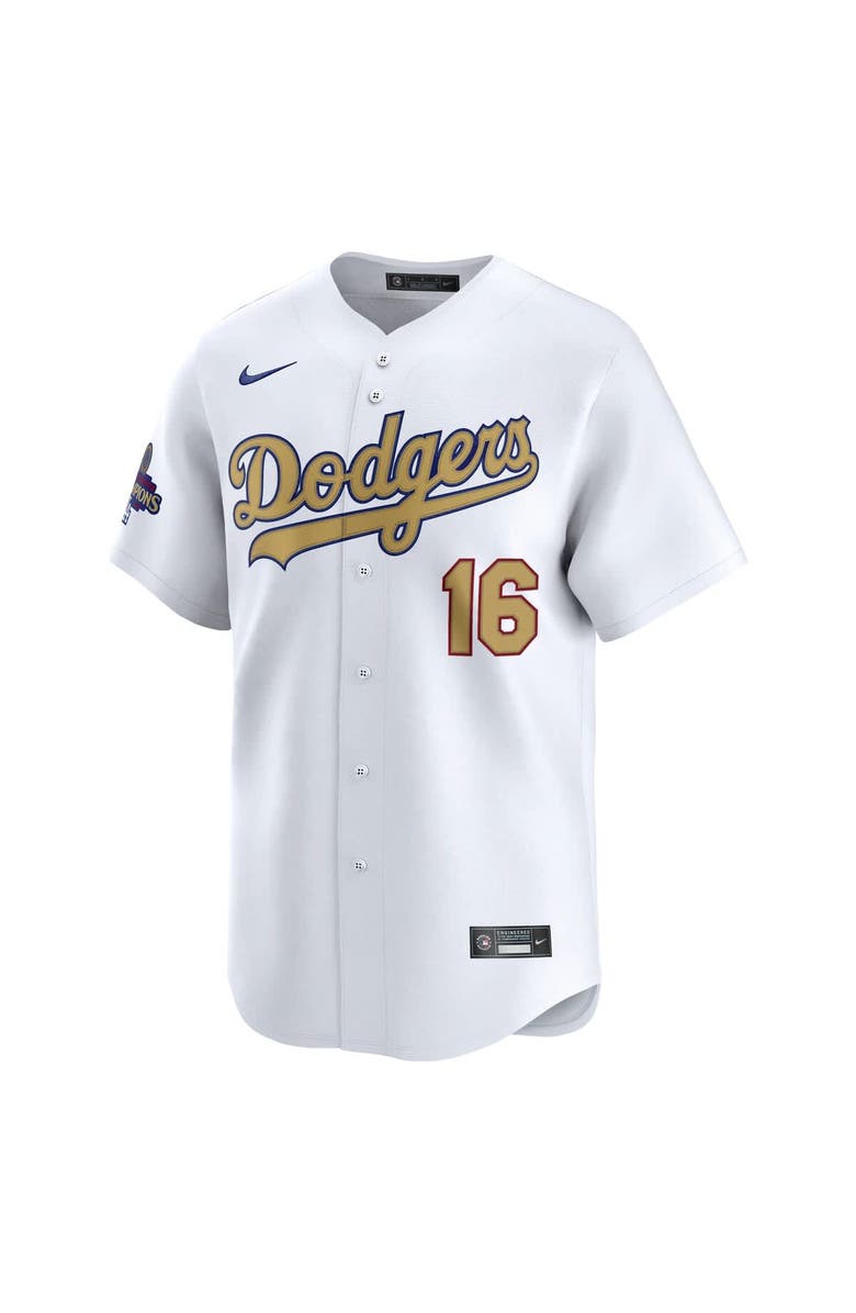 Nike Men's Nike Will Smith White Los Angeles Dodgers 2025 Gold Collection Limited Jersey, Alternate, color, 