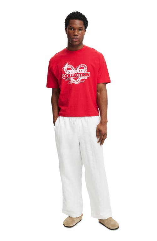 Cotton On Cropped Fit Graphic T-shirt In Red