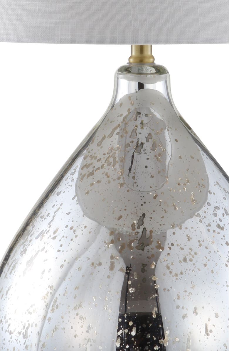 JONATHAN Y Sasha 30.75" Glass/Metal LED Table Lamp, Mercury Silver, Alternate, color, Mercury Silver