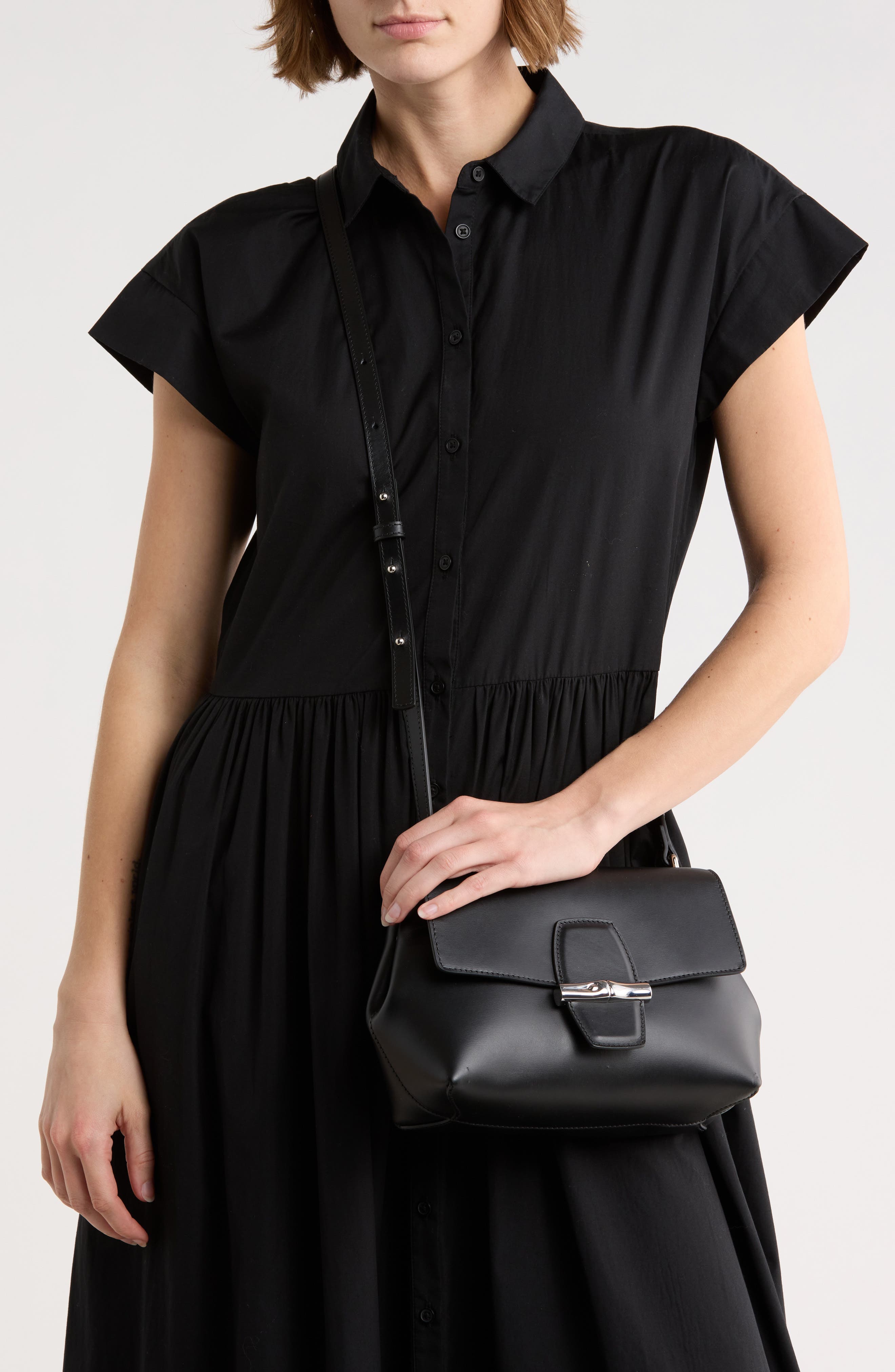 Longchamp Le Roseau Large Crossbody Bag, Alternate, color, Black