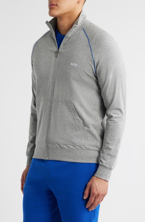 Hugo Boss Boss Mixmatch Z 1 Knit Jacket In Medium Grey