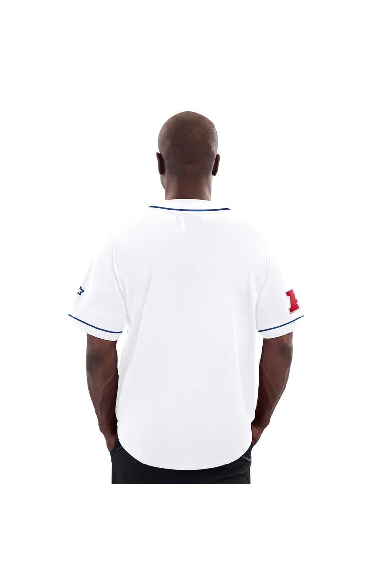 STARTER Men's Starter White Buffalo Bills Relay Vintage Full-Button Baseball Jersey, Alternate, color, White