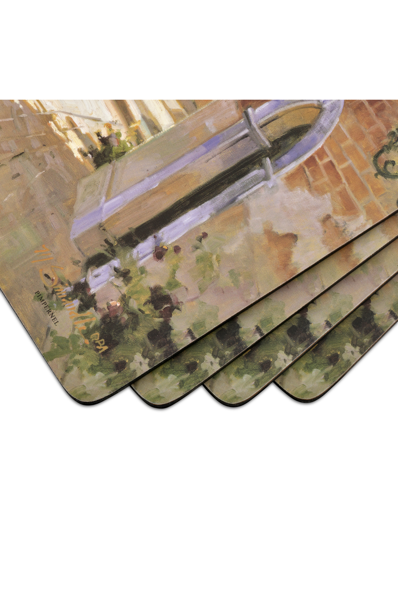 Venetian Scenes Set of 4 Cork Back Placemats, Alternate, color, Multi