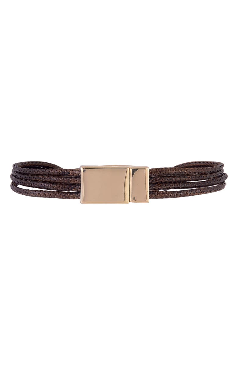 Laundry by Shelli Segal Crystal Suede Layered Bracelet, Alternate, color, 