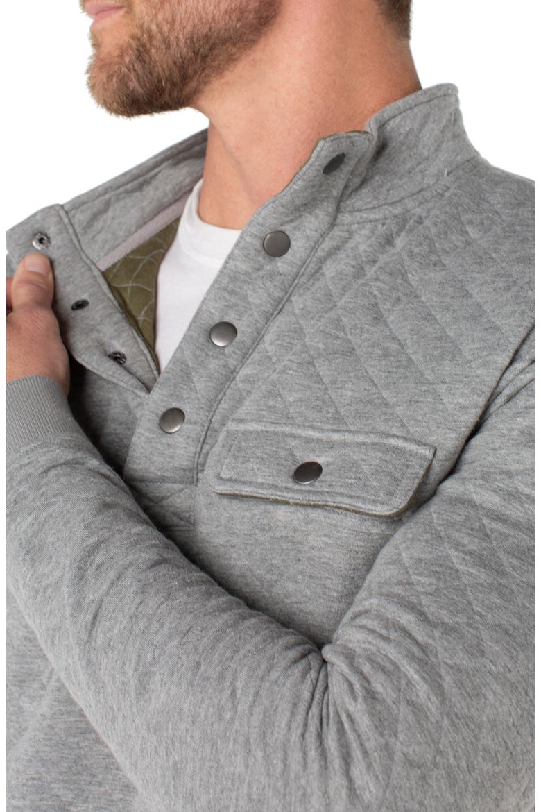 Quarter Snap Pullover, Alternate, color, HEATHER GREY