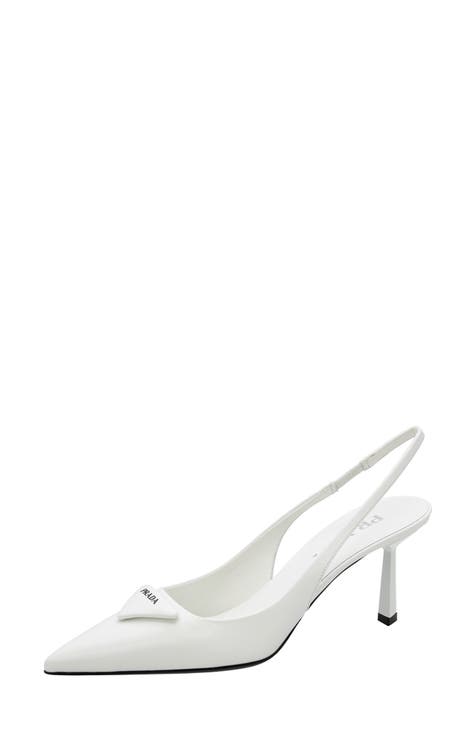 White orders designer heels