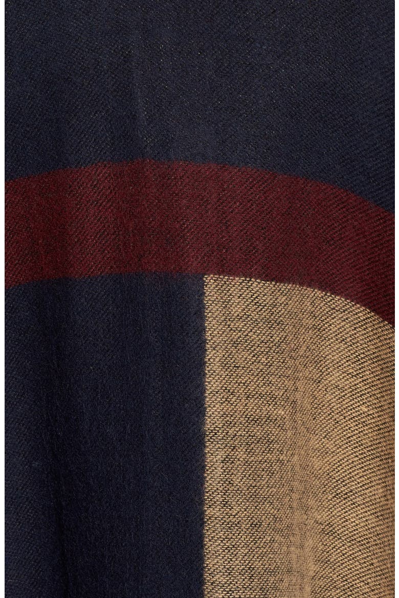 Colorblock Poncho, Alternate, color, NAVY MULTI