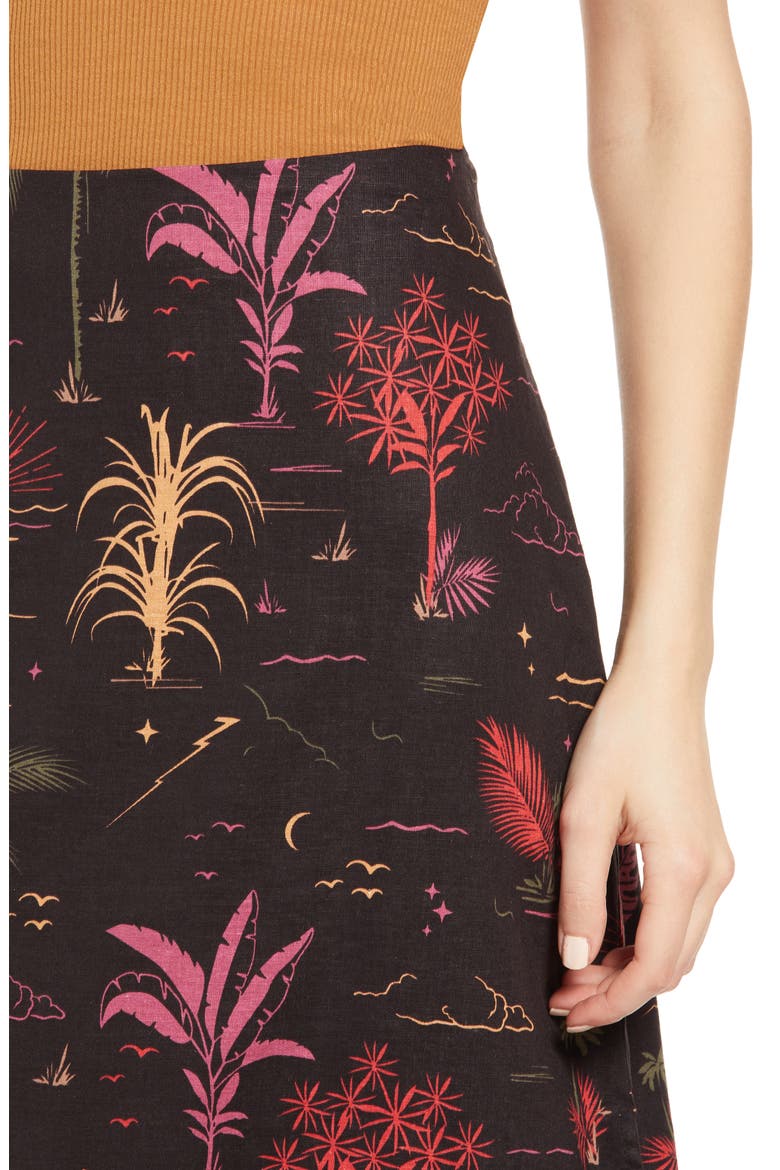 Ryan Midi Slip Skirt, Alternate, color, BEACH WIZARD PRINT