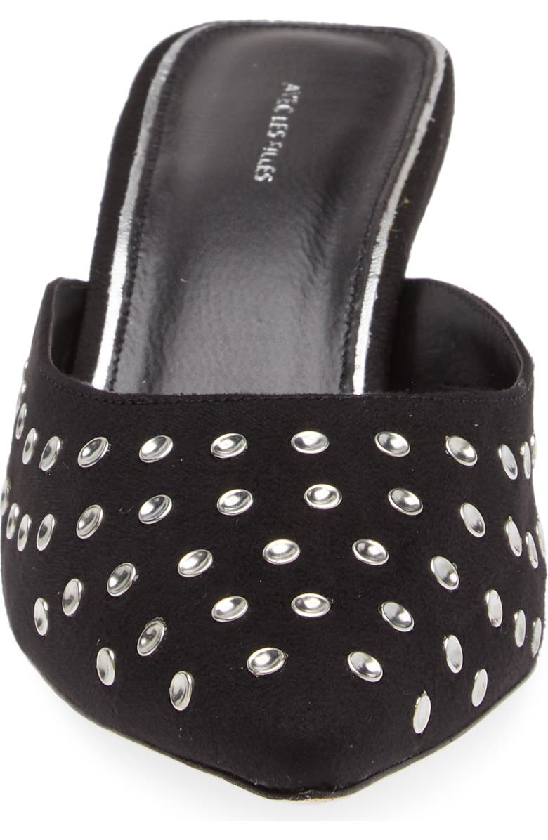 Avec Les Filles Quincy Metallic Pointed Toe Slingback Pump, Alternate, color, Black