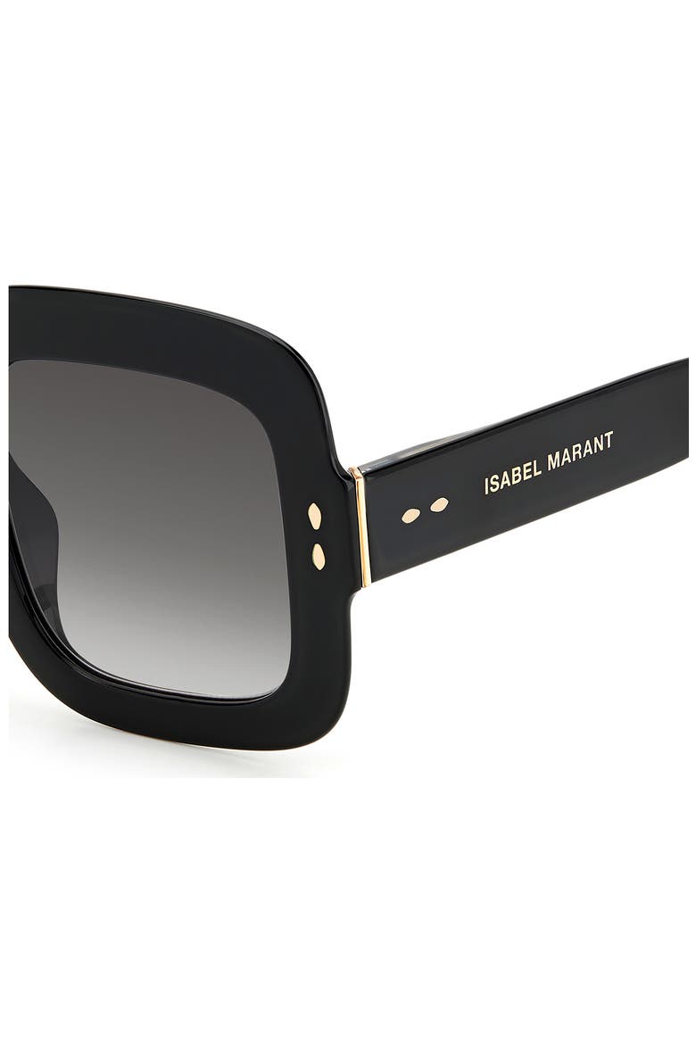 49mm Square Sunglasses, Alternate, color, BLACK / GREY SHADED
