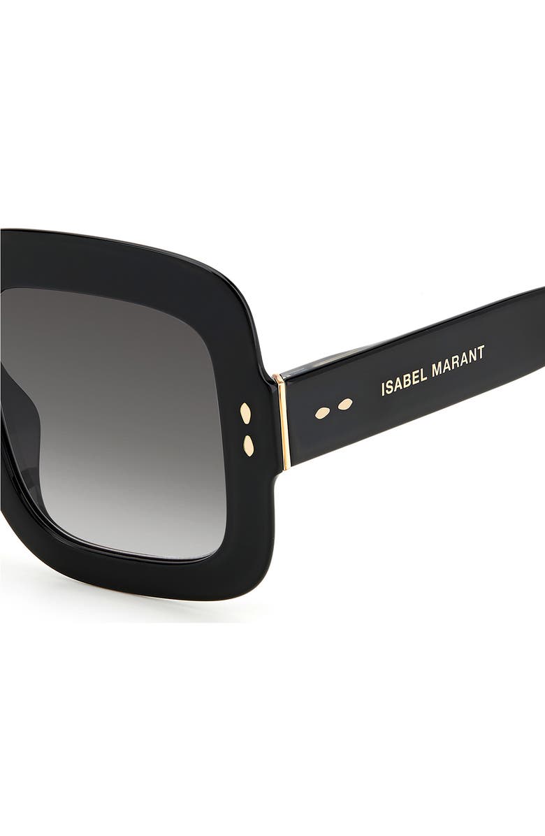 Isabel Marant 49mm Square Sunglasses, Alternate, color, Black / Grey Shaded