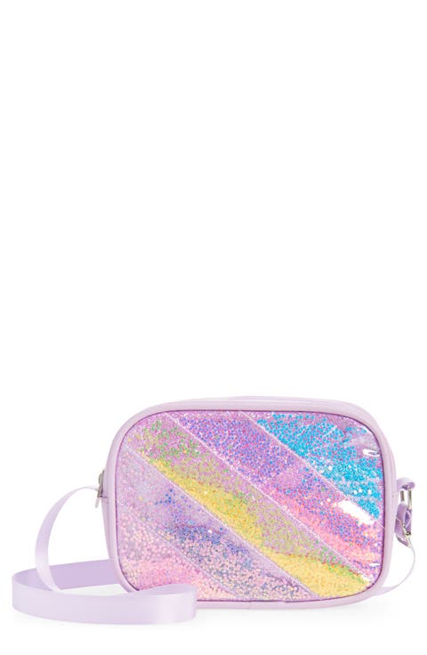 Kid's Glitter Stripe Crossbody Bag