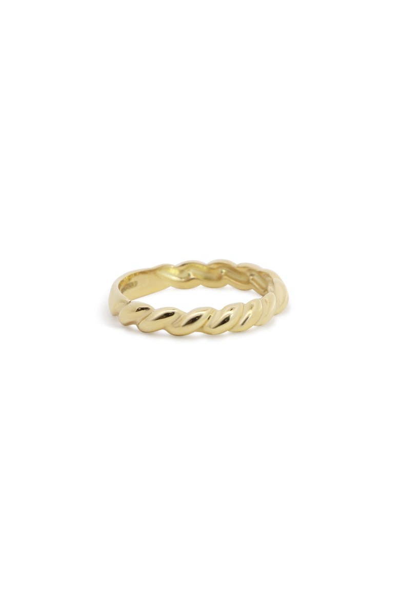 The Lovery Fine Jewelry Thick Twisted Gold Band, Alternate, color, Yellow Gold
