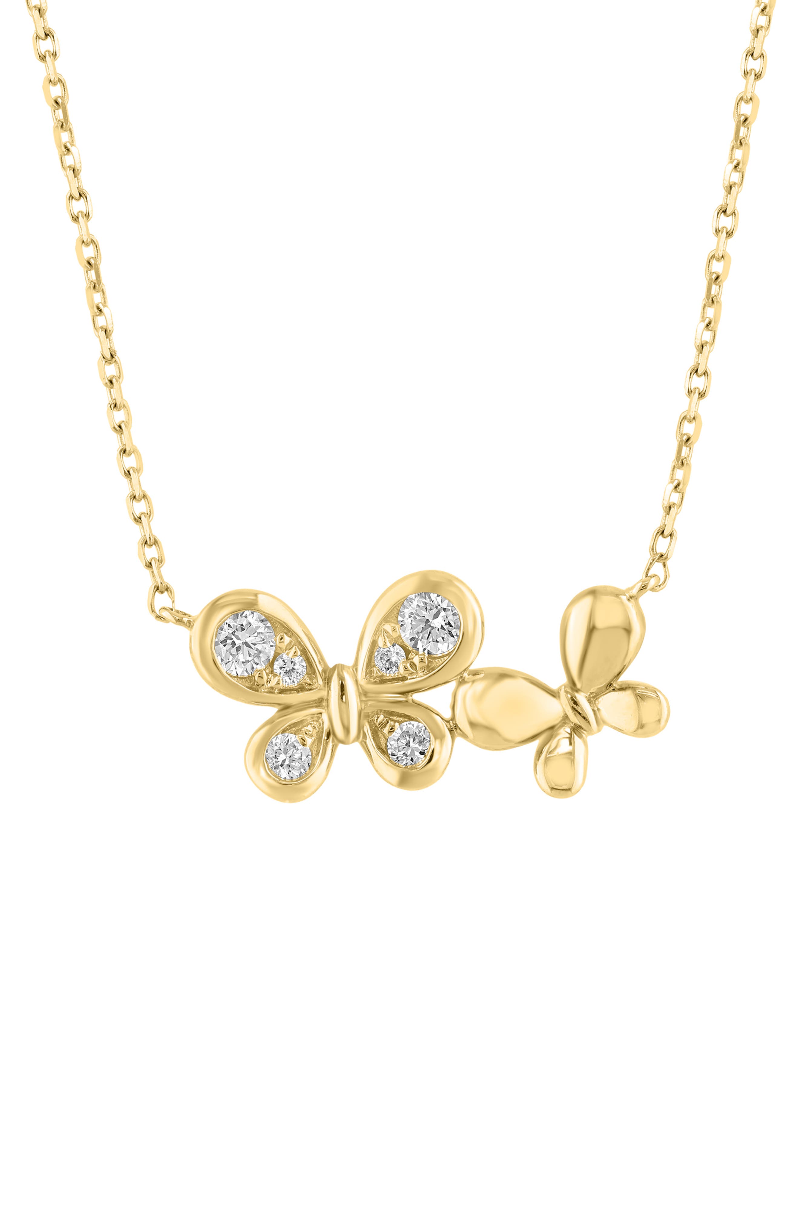 EFFY Diamond Butterfly Pendant Necklace