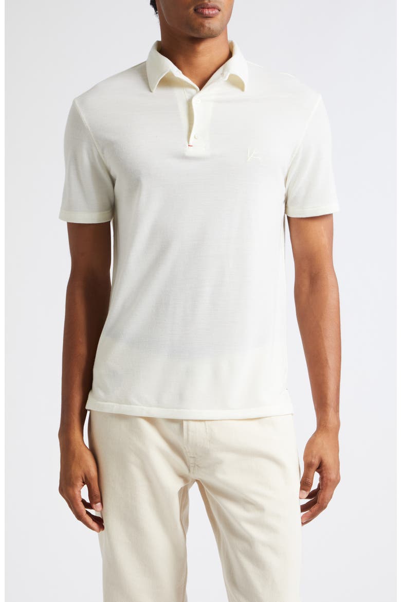 Wool Piqué Polo, Main, color, OPEN WHITE 010
