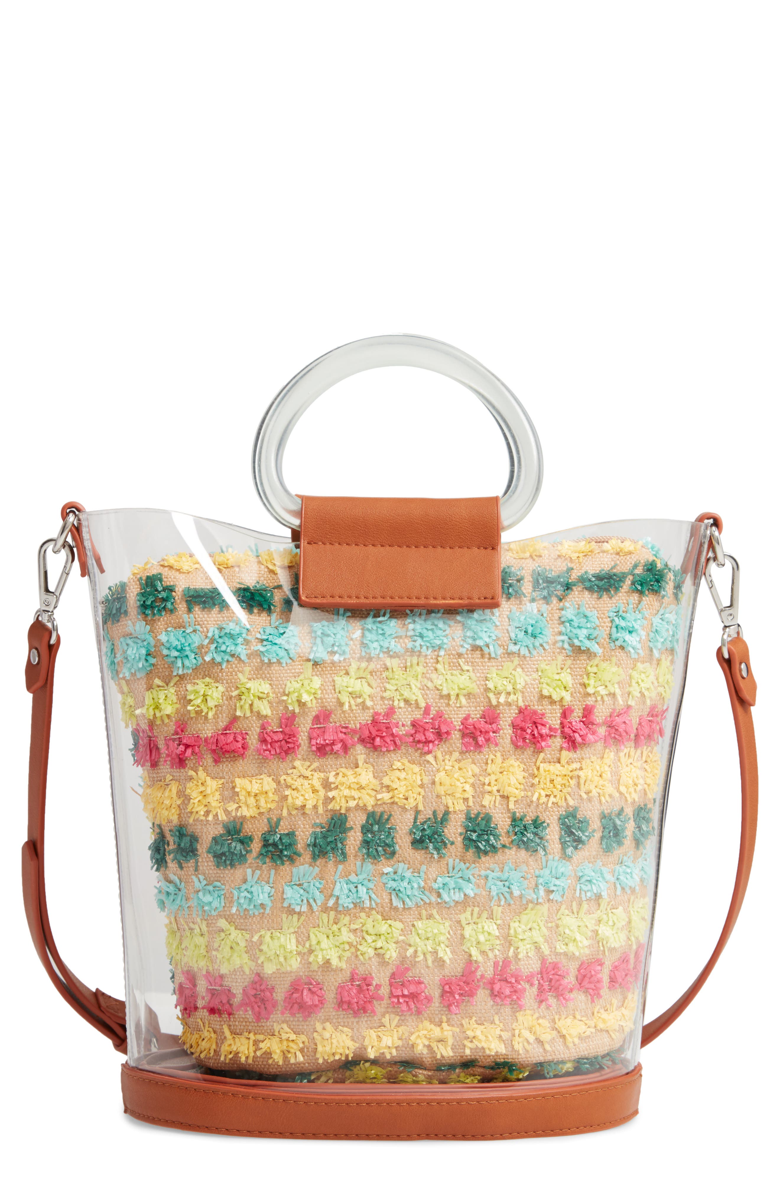 Trouvé Transparent Bucket Bag, Main, color, 