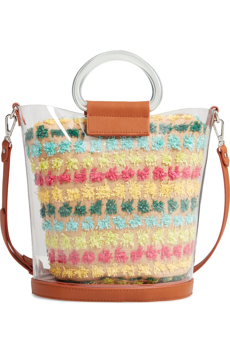 Trouvé Transparent Bucket Bag, Main, color,
