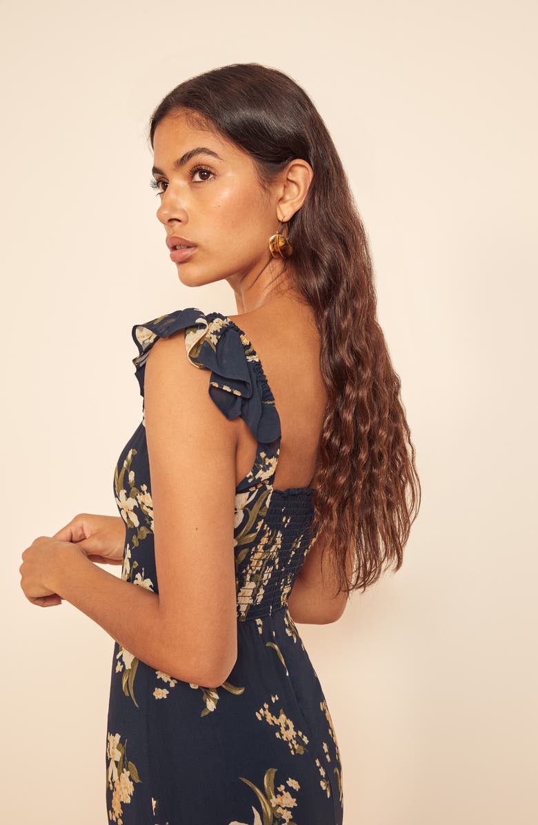 Reformation Bondi Floral Midi Dress, Alternate, color,