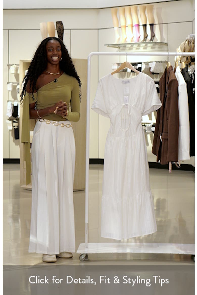 Edel Plunge Neck Cotton Maxi Dress video