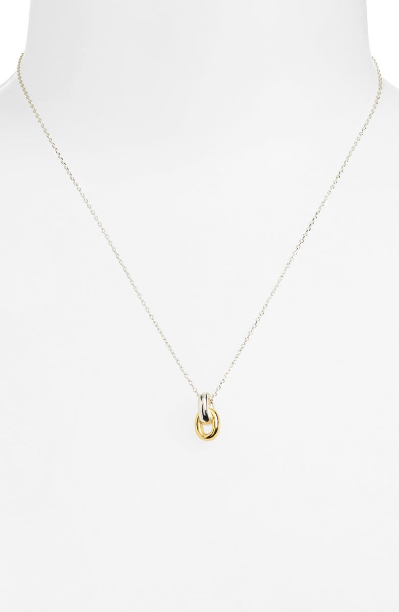 ARGENTO VIVO Two-Tone Pendant Necklace, Alternate, color, Gold/ Silver