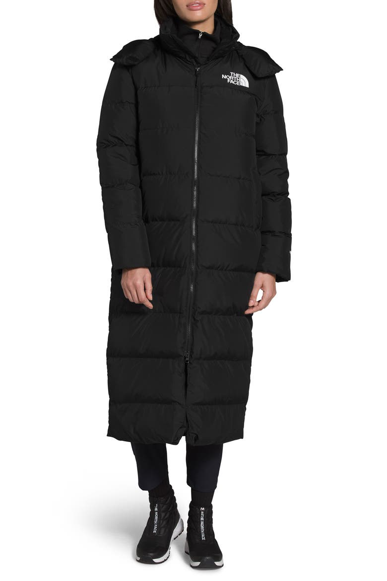 Triple C Water Repellent 550 Fill Power Down Parka with Removable Hood, Main, color, TNF BLACK