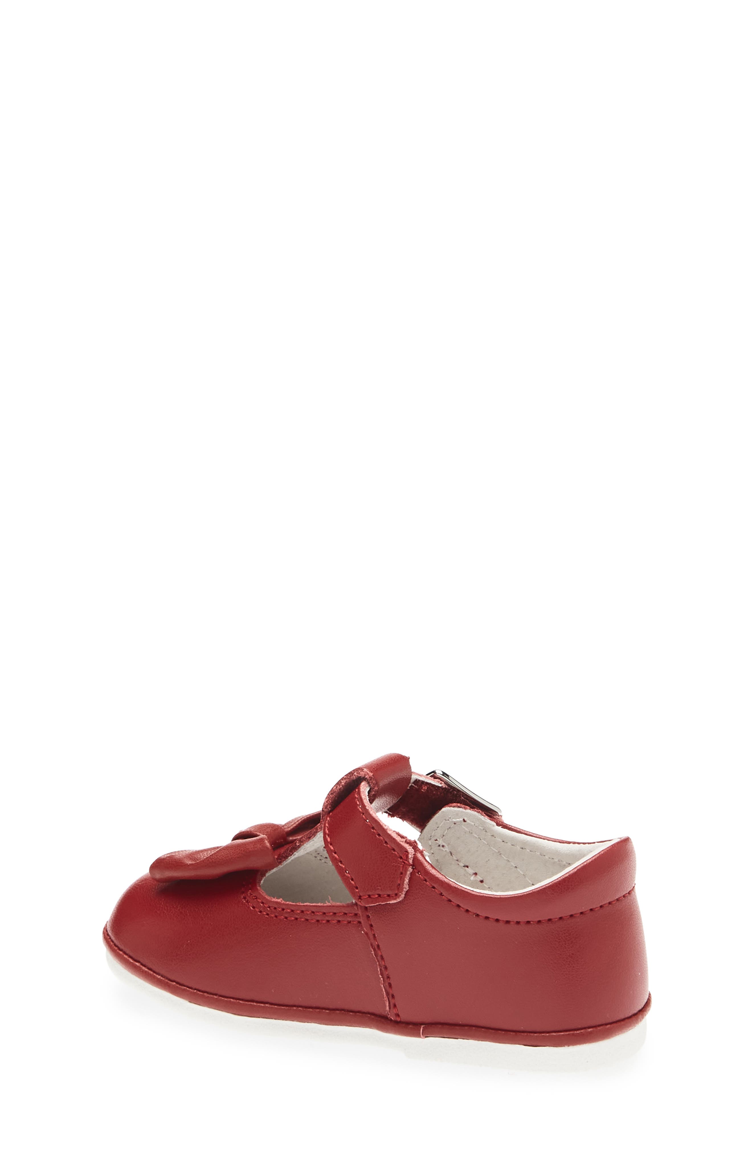 Minnie Bow T-Strap Shoe, Alternate, color, RED