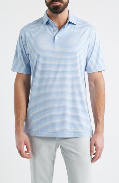 Owens Stripe Performance Jersey Golf Polo