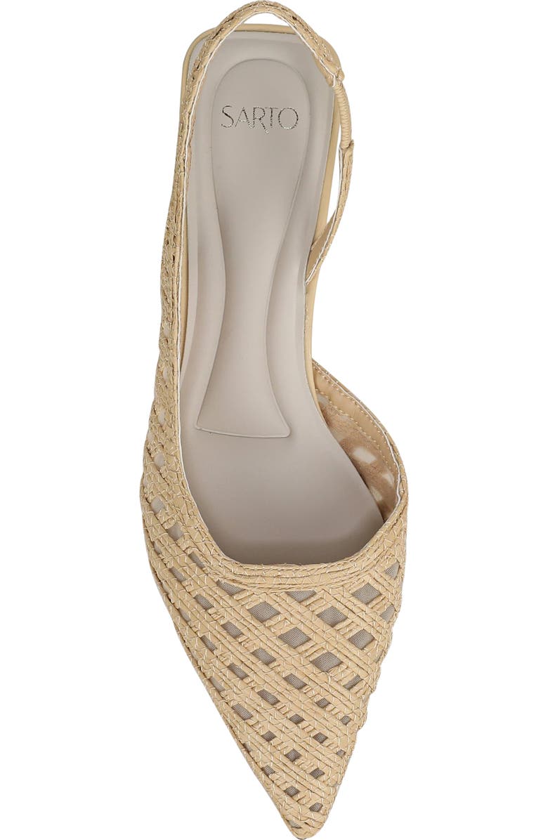 Franco Sarto Devin Slingback Half d'Orsay Kitten Heel Pump, Alternate, color, Natural