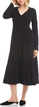 Karen Kane Kate Long Sleeve Jersey Midi Dress