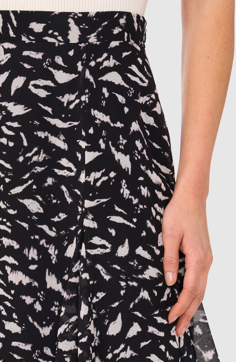 Halogen<sup>®</sup> Abstract Print Skirt, Alternate, color, Rich Black Print